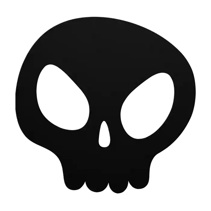 Halloween Angry Skull Metal Sign