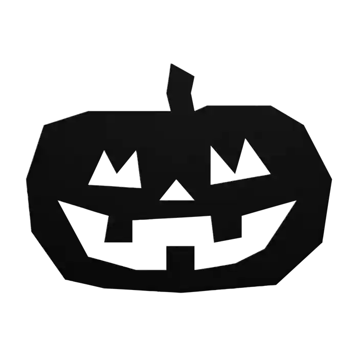 Halloween Angular Pumpkin Metal Sign