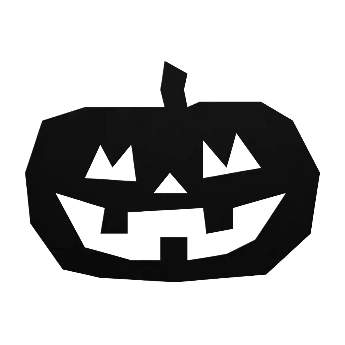 Halloween Angular Pumpkin Metal Sign
