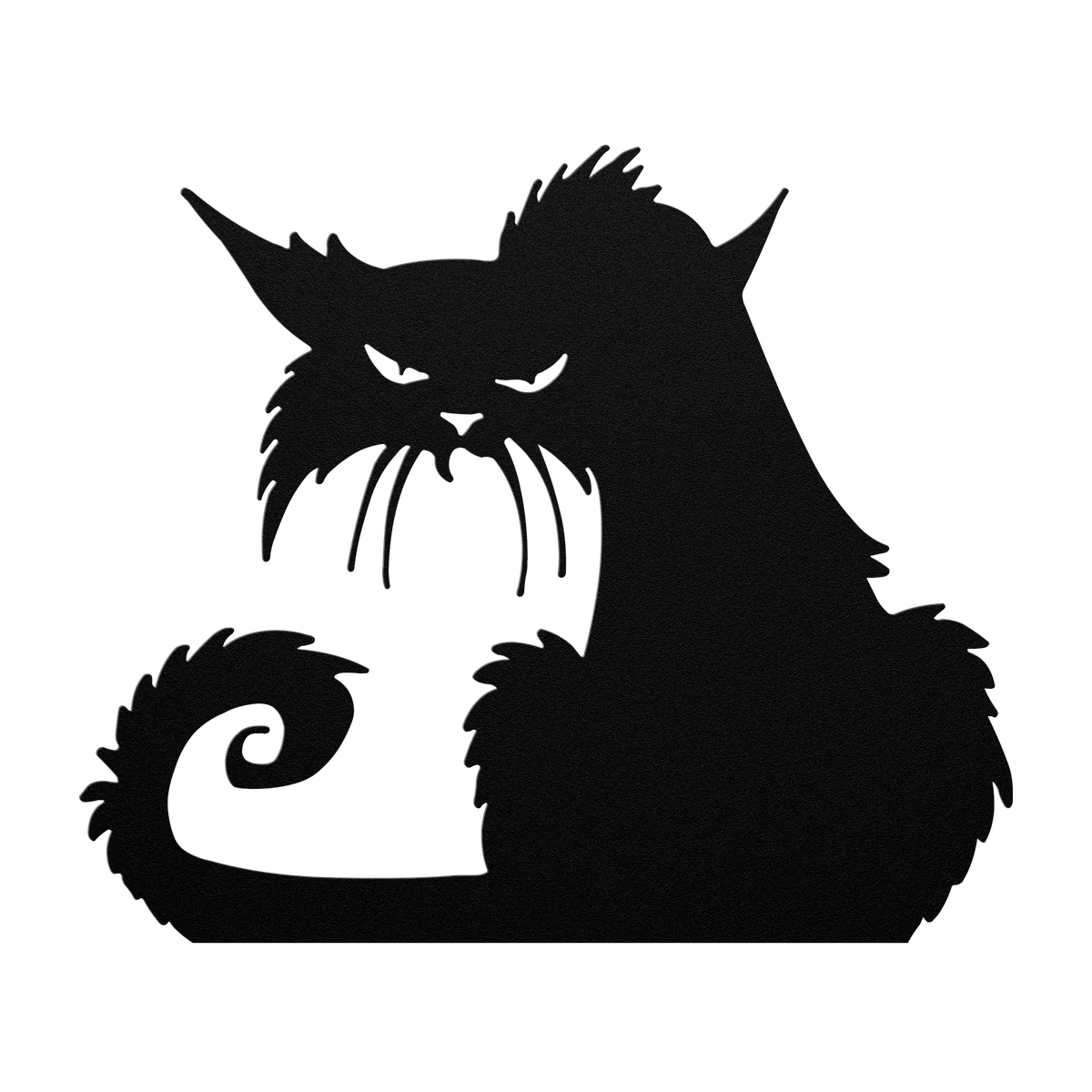Halloween Arched Black Cat Metal Sign