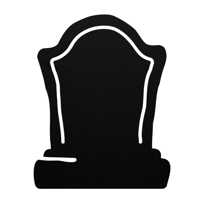 Halloween Arched Headstone Metal Sign