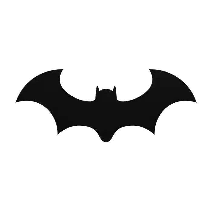 Halloween Arched Wing Bat Metal Sign