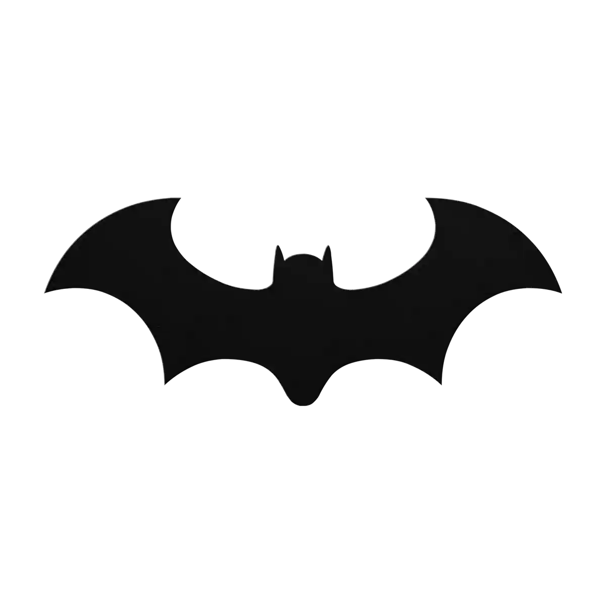 Halloween Arched Wing Bat Metal Sign