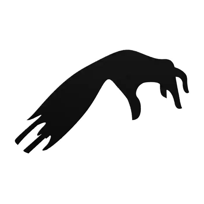 Halloween Arched Zombie Arm Metal Sign
