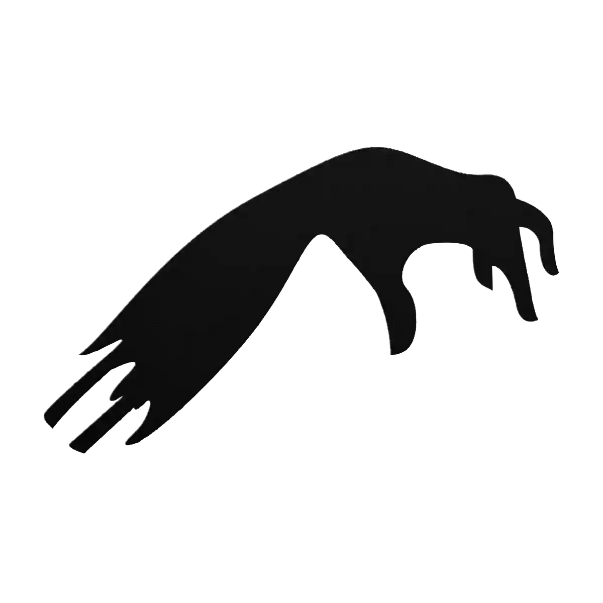 Halloween Arched Zombie Arm Metal Sign