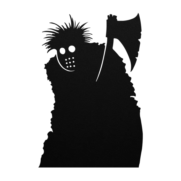 Halloween Axe Maniac Metal Sign