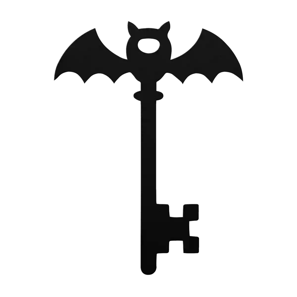 Halloween Bat Wing Key Metal Sign