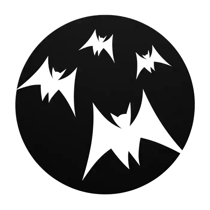 Halloween Bats Across the Moon Metal Sign