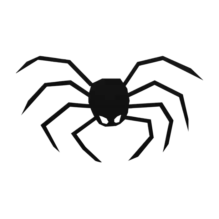 Halloween Bent Leg Spider Metal Sign