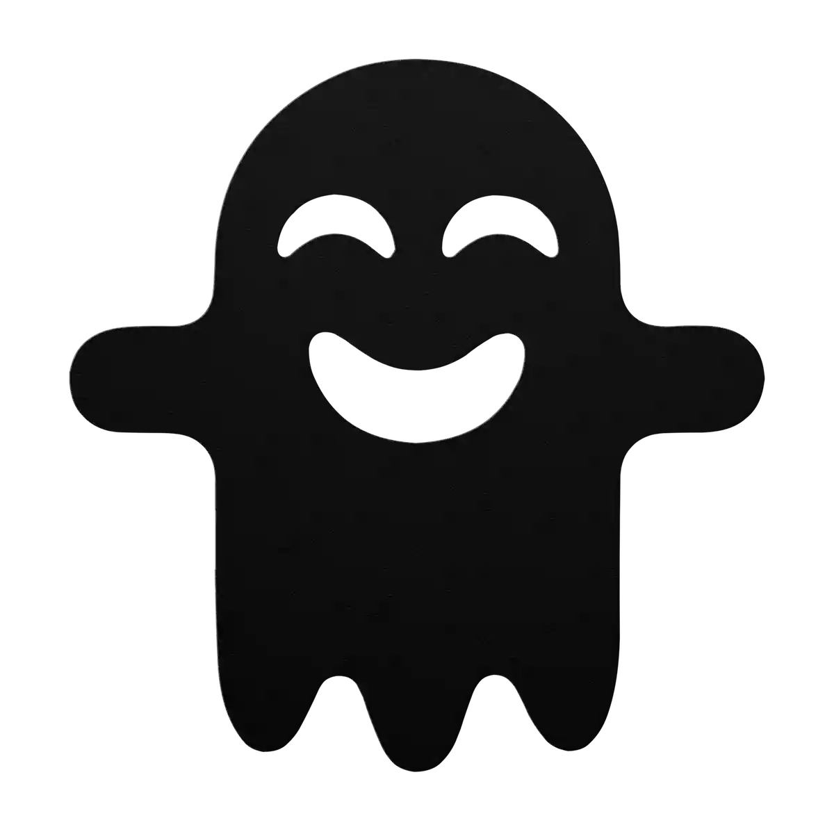 Halloween Big Grin Ghost Metal Sign