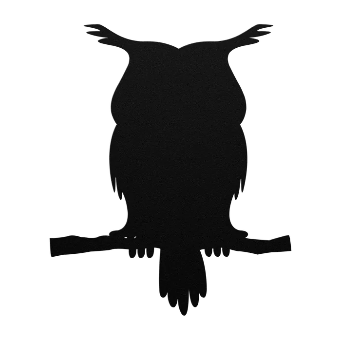 Halloween Big Tufted Owl Metal Sign