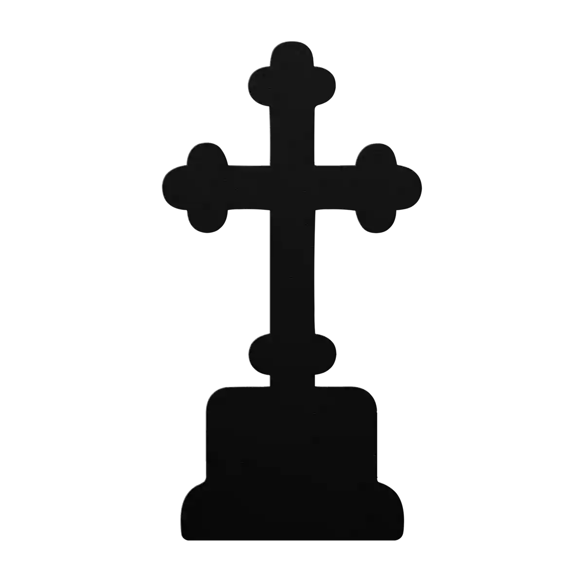 Halloween Block Base Cross Metal Sign