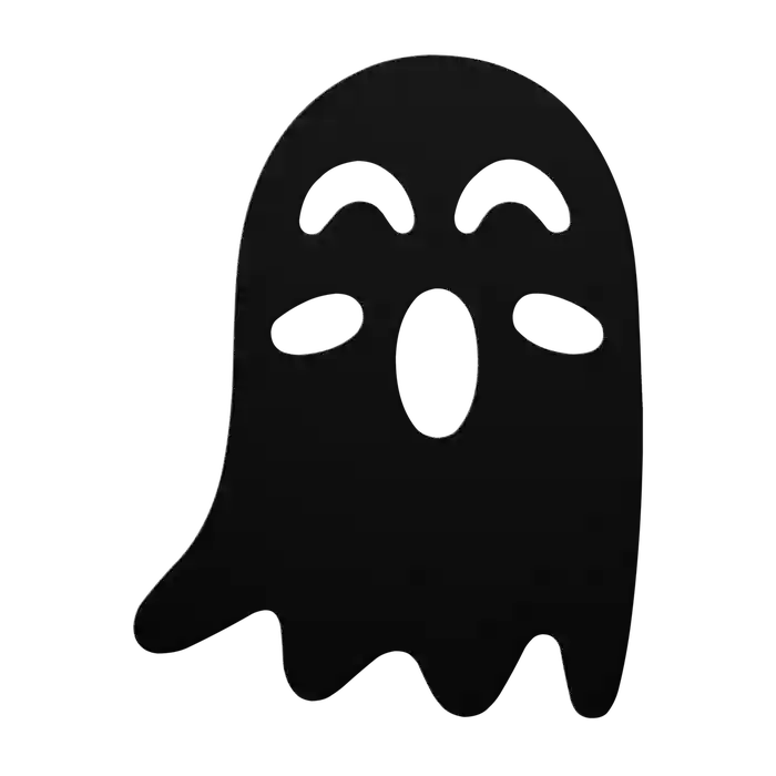 Halloween Blushing Ghost Metal Sign
