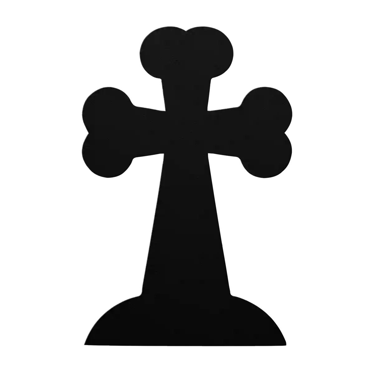 Halloween Bone End Cross Metal Sign