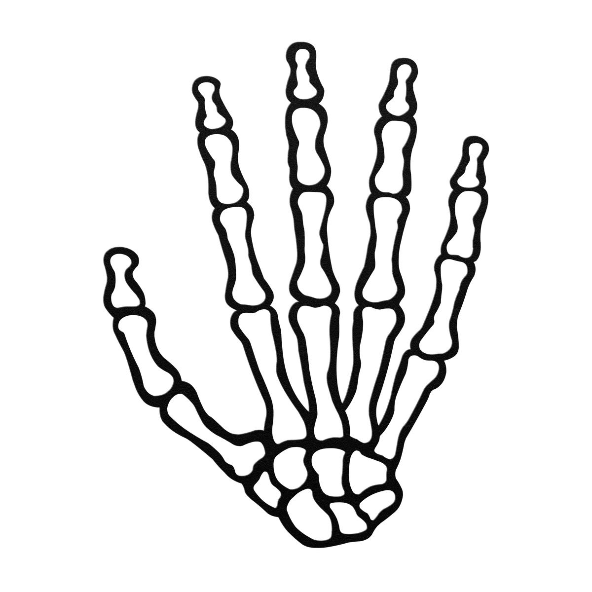 Halloween Bone Hand Metal Sign