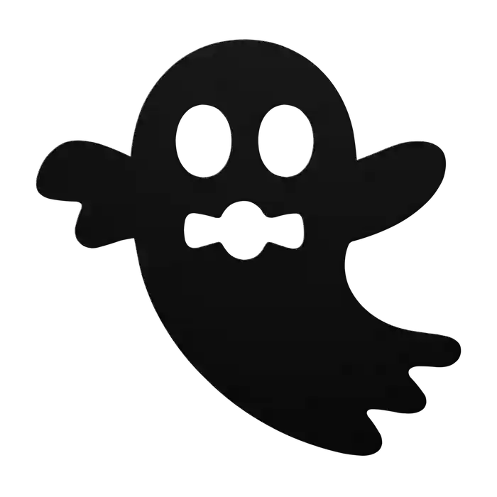 Halloween Bow Mouth Ghost Metal Sign