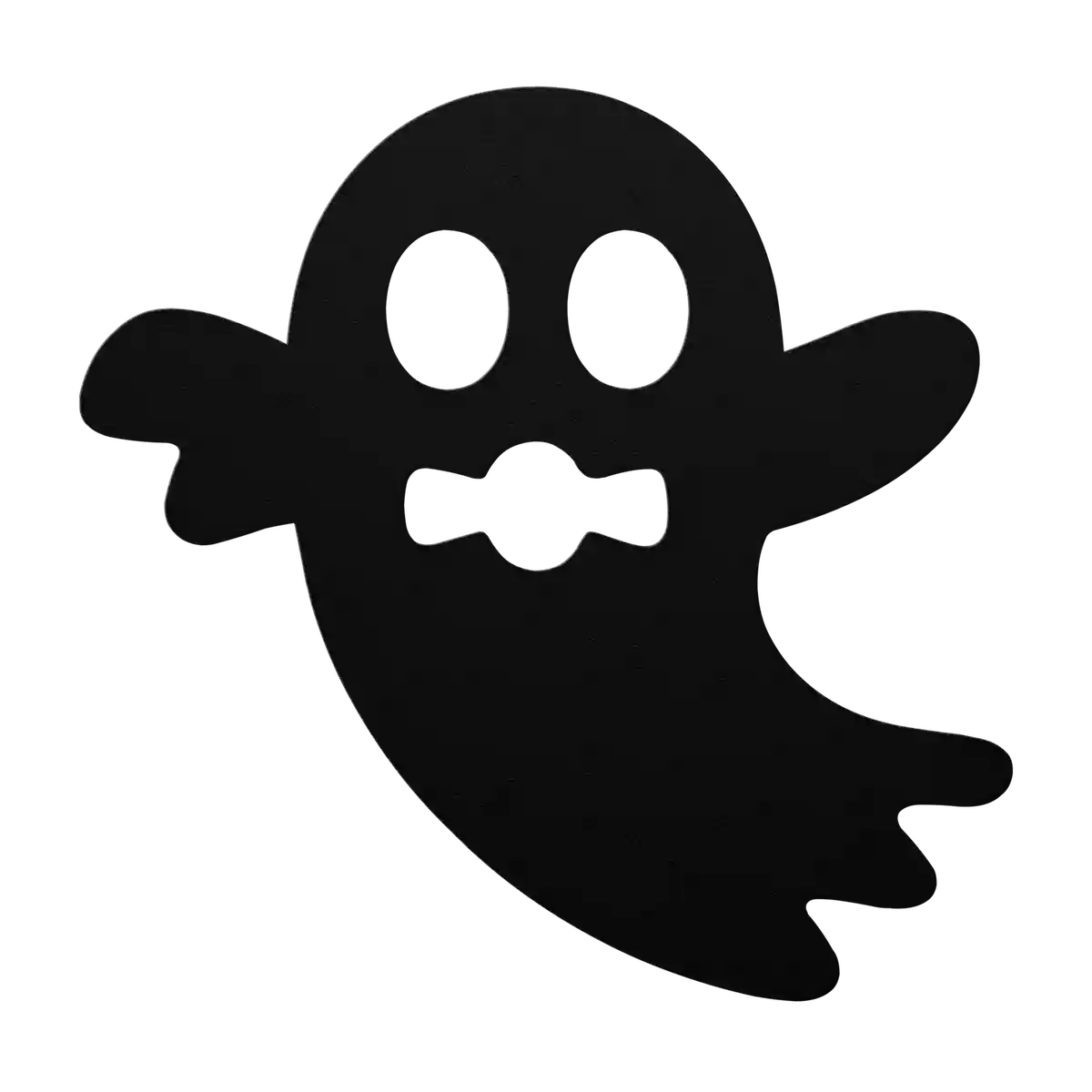 Halloween Bow Mouth Ghost Metal Sign