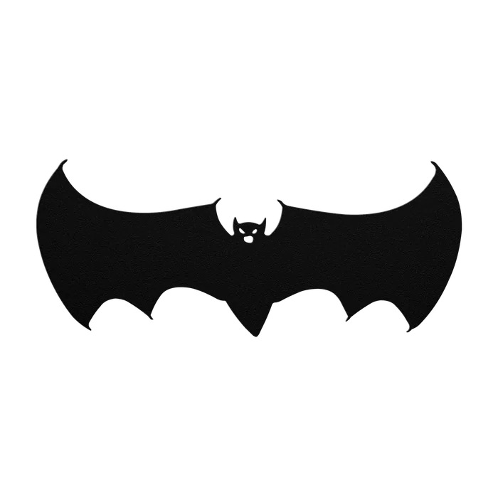 Halloween Broad Wing Bat Metal Sign