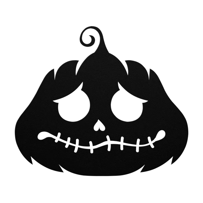 Halloween Brooding Jack-o-Lantern Metal Sign