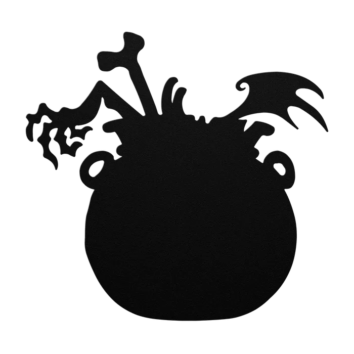 Halloween Bubbling Cauldron Metal Sign