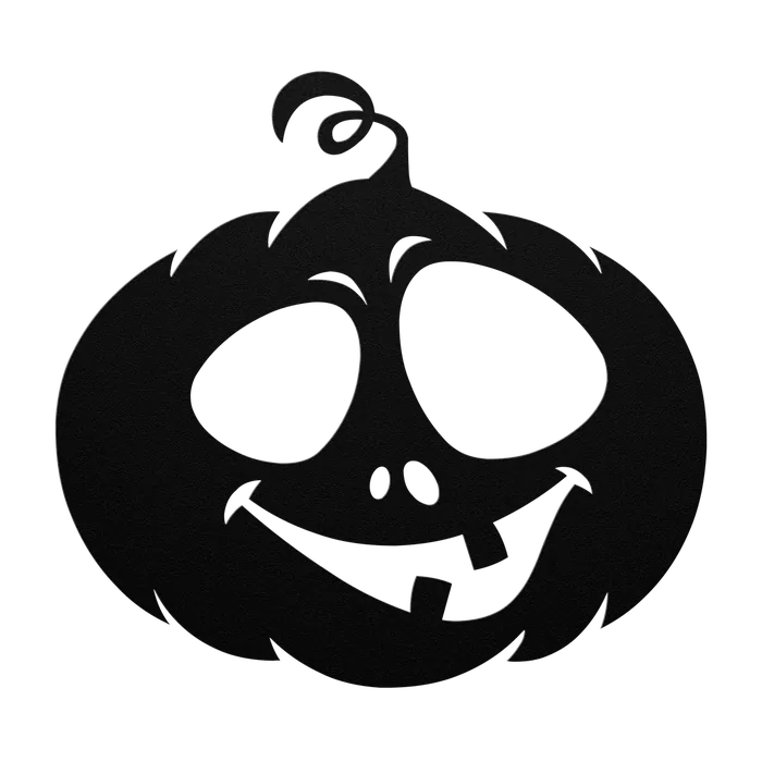 Halloween Buck Tooth Jack-o-Lantern Metal Sign