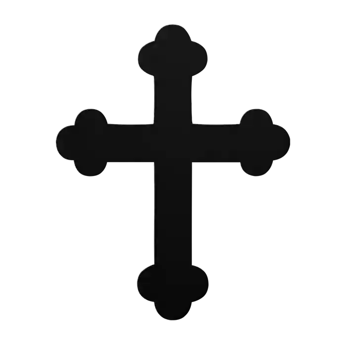 Halloween Budded Cross Metal Sign
