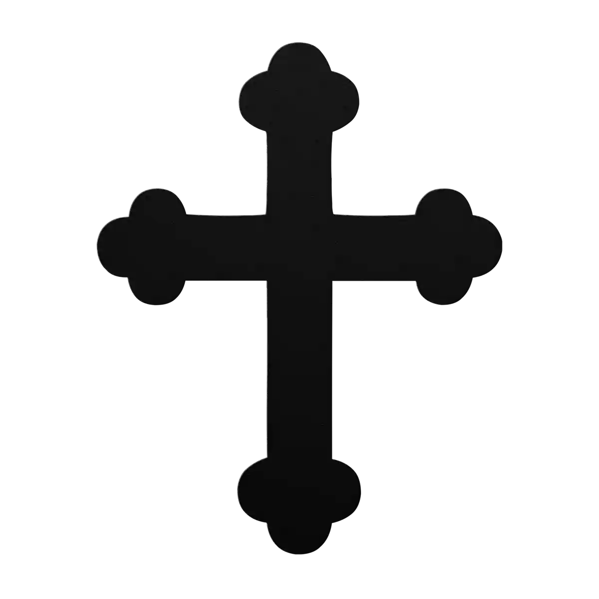 Halloween Budded Cross Metal Sign