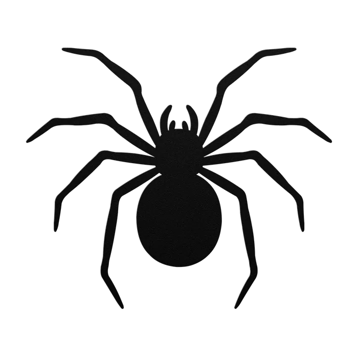 Halloween Bulbous Spider Metal Sign