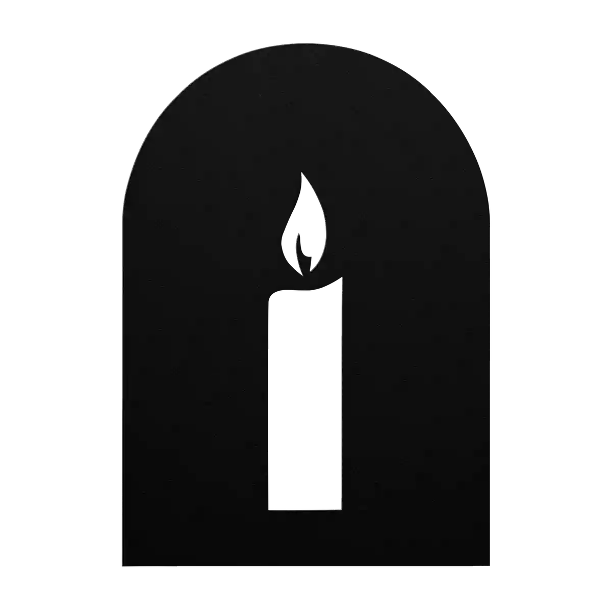 Halloween Candle Headstone Metal Sign