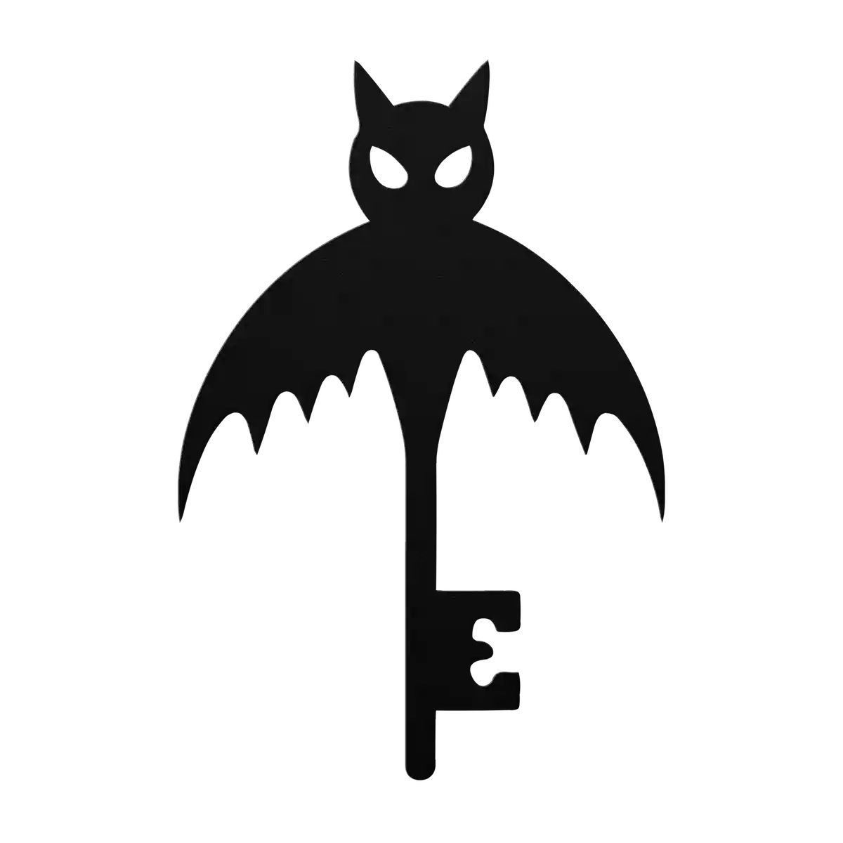 Halloween Caped Bat Key Metal Sign
