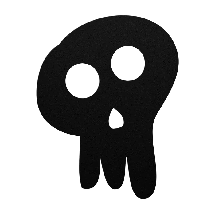 Halloween Cartoon Skull Metal Sign