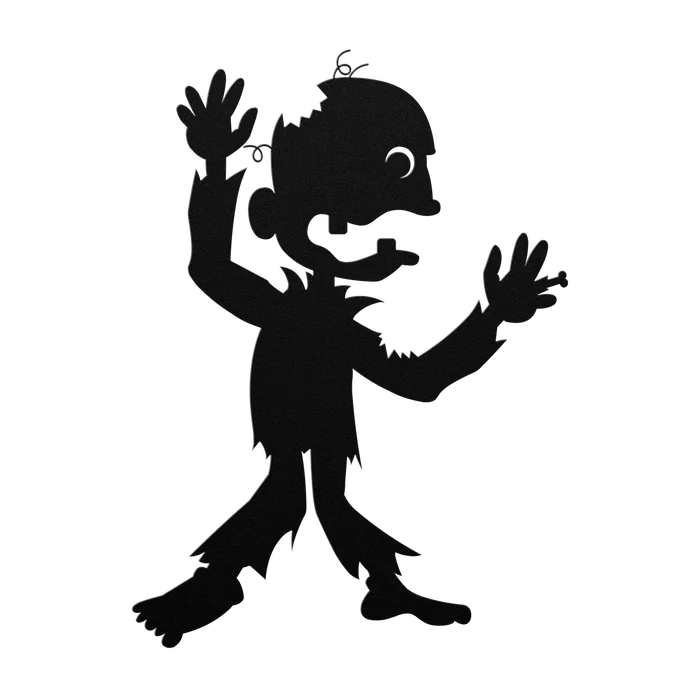 Halloween Cartoon Zombie Metal Sign