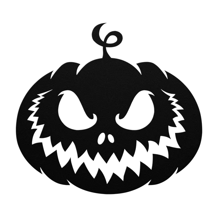 Halloween Carved Jack-o-Lantern Metal Sign