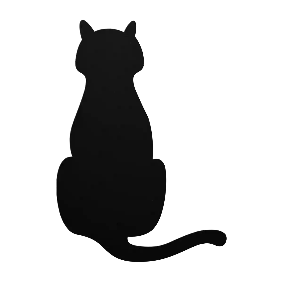 Halloween Cat from Behind Metal Sign