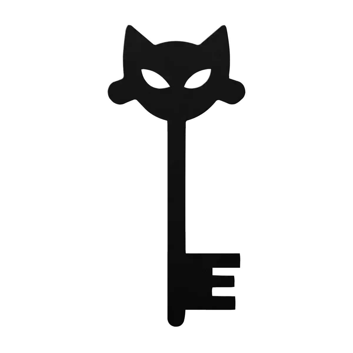 Halloween Cat Mask Key Metal Sign