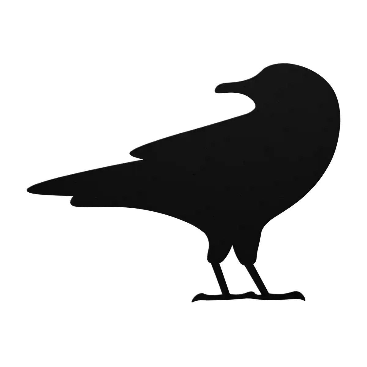 Halloween Cawing Crow Metal Sign