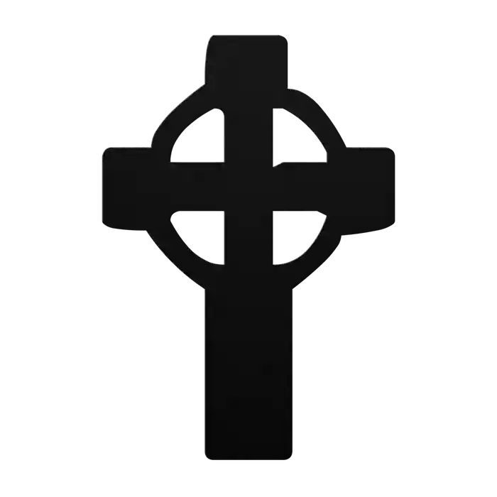 Halloween Celtic Cross Metal Sign