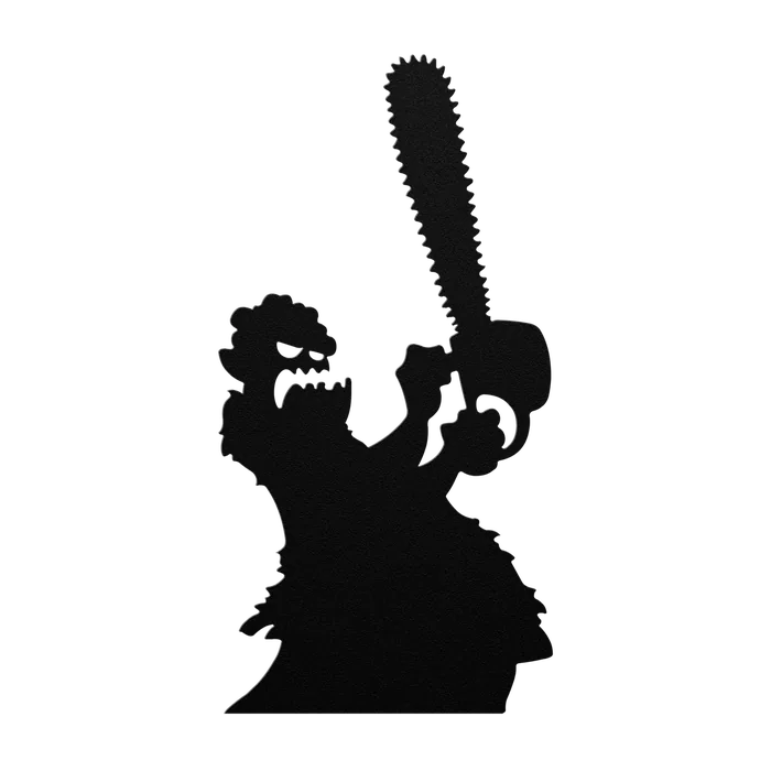 Halloween Chainsaw Maniac Metal Sign