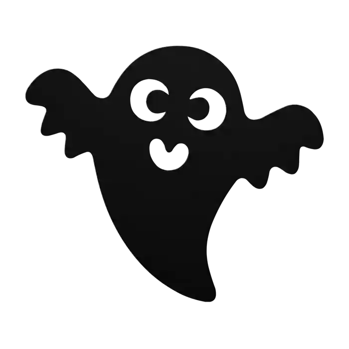 Halloween Cheeky Ghost Metal Sign