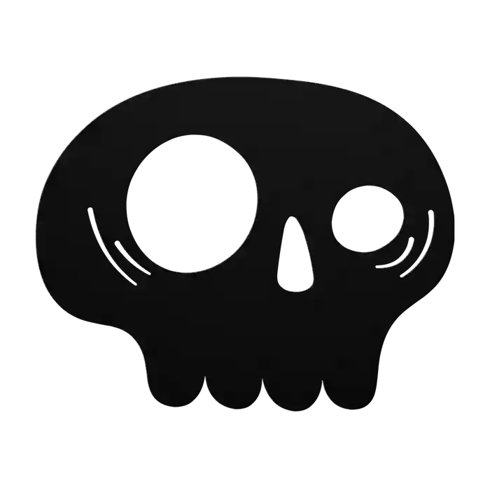 Halloween Cheeky Skull Metal Sign