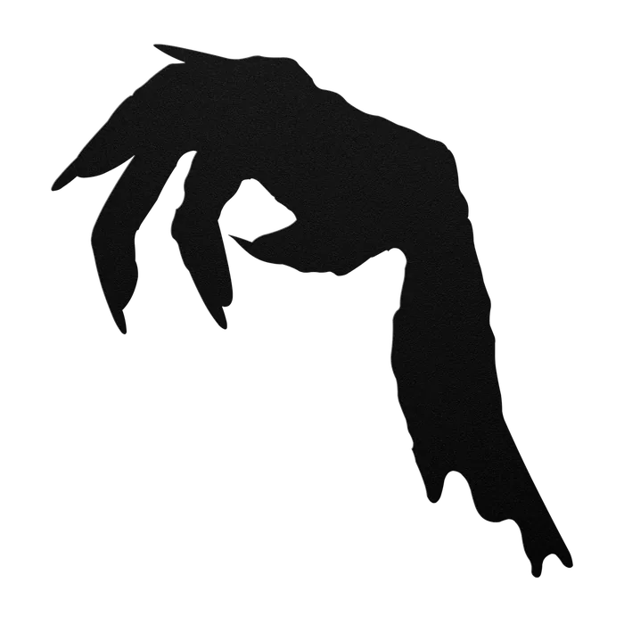 Halloween Clawed Hand Metal Sign