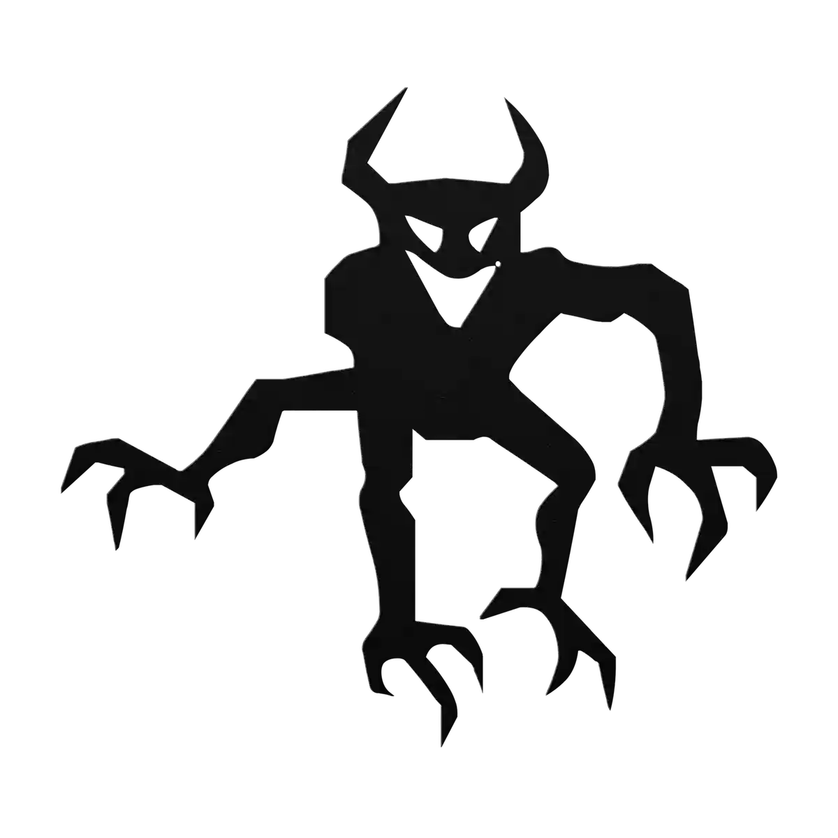 Halloween Clawed Imp Metal Sign