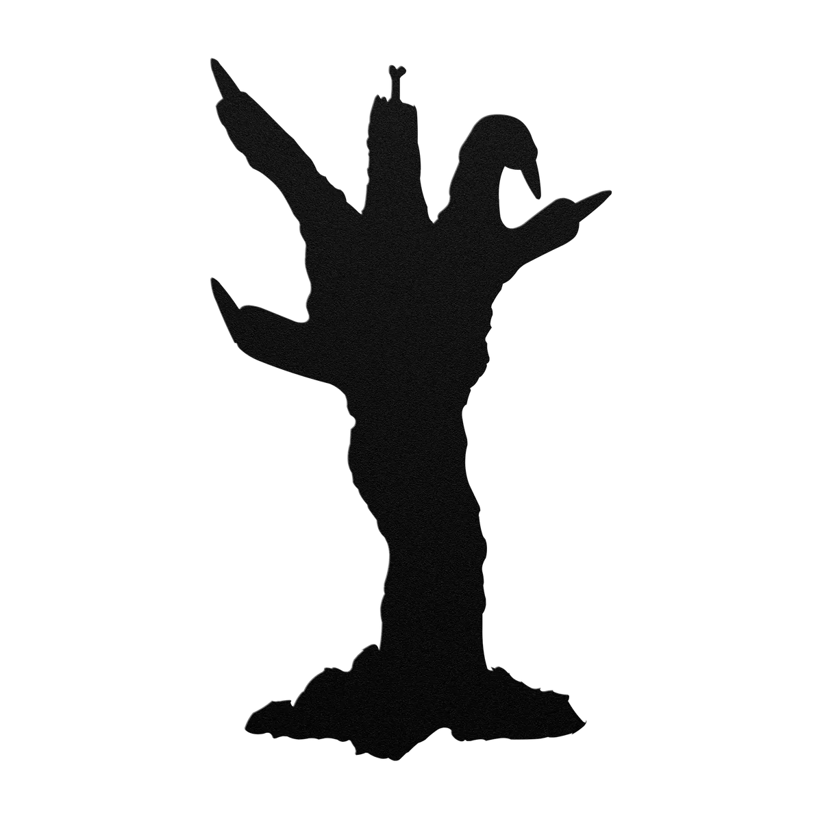 Halloween Clawing Grave Hand Metal Sign