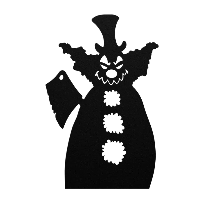 Halloween Cleaver Clown Metal Sign