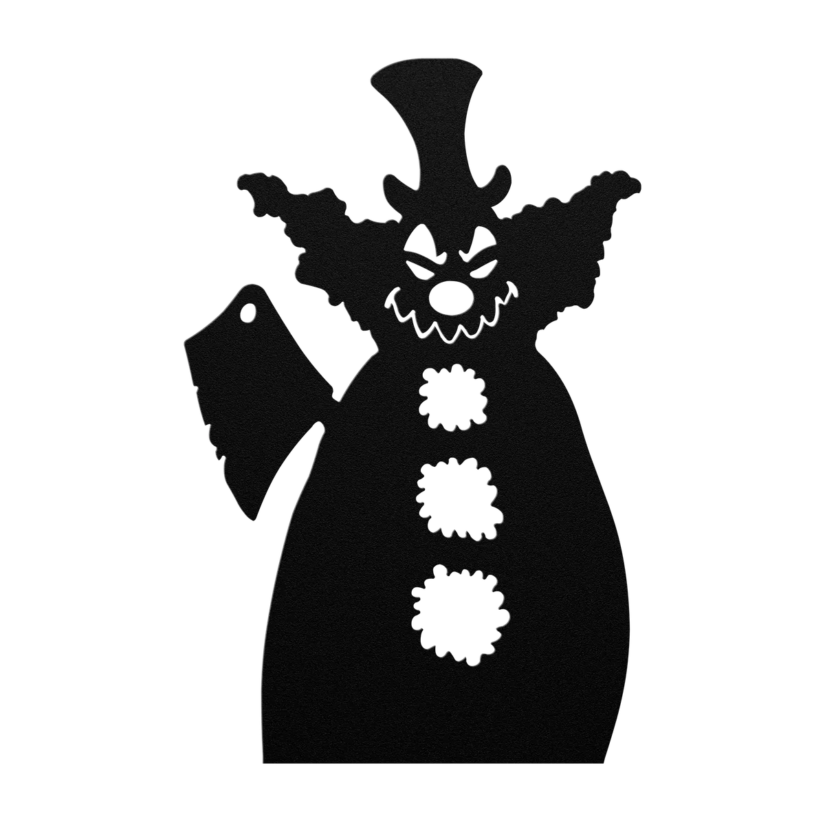 Halloween Cleaver Clown Metal Sign