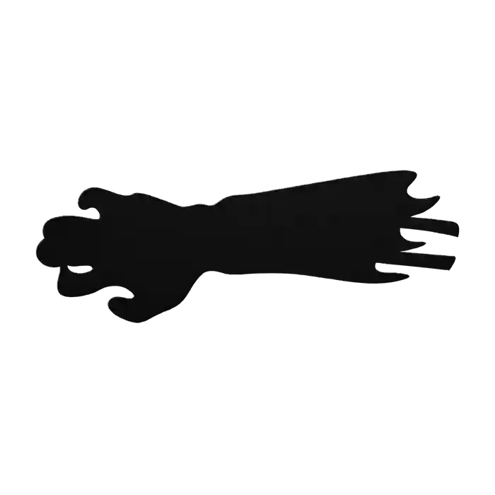 Halloween Clenched Fist Arm Metal Sign