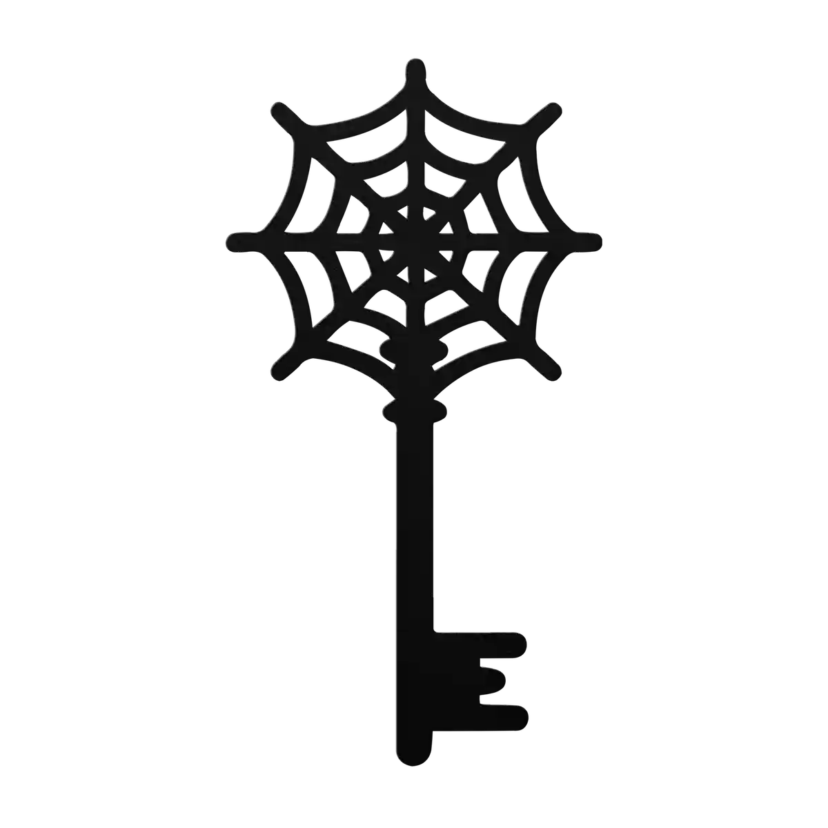 Halloween Cobweb Key Metal Sign