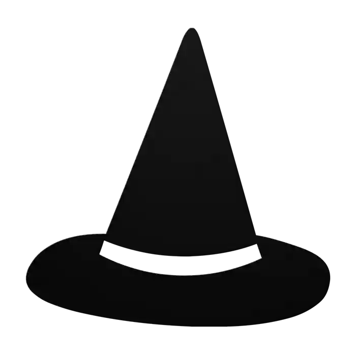 Halloween Cone Witch Hat Metal Sign