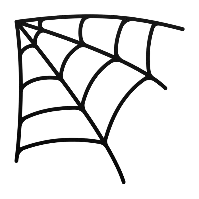 Halloween Corner Cobweb Metal Sign