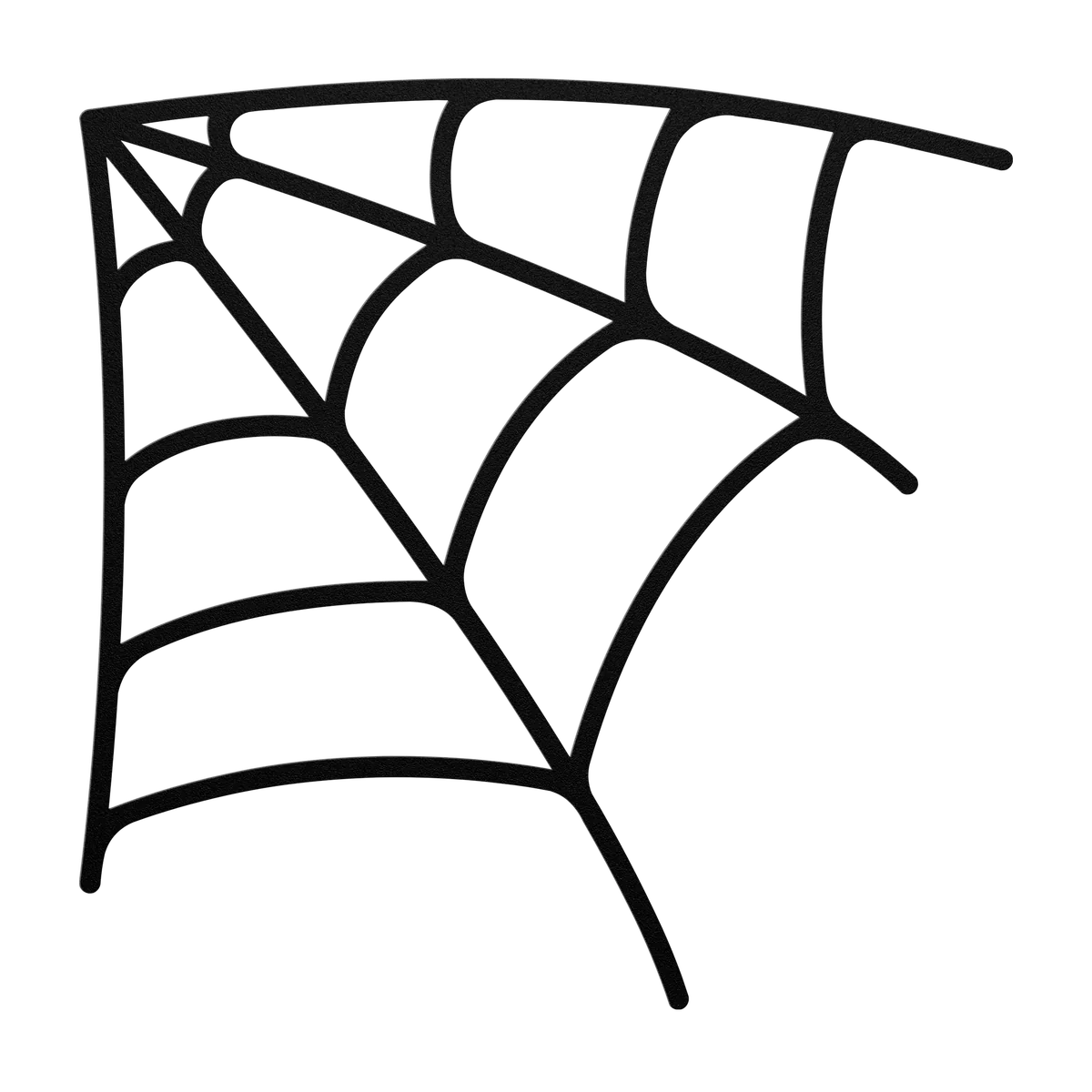 Halloween Corner Cobweb Metal Sign